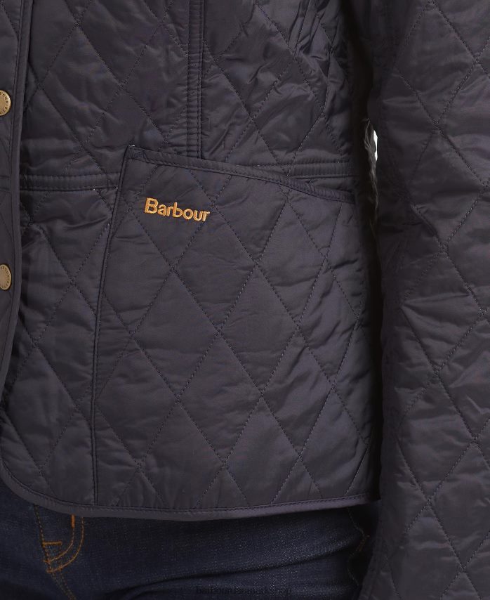 navy/perle sommer liddesdale quiltet jakke BR2BR21409 Kvinder Barbour tøj