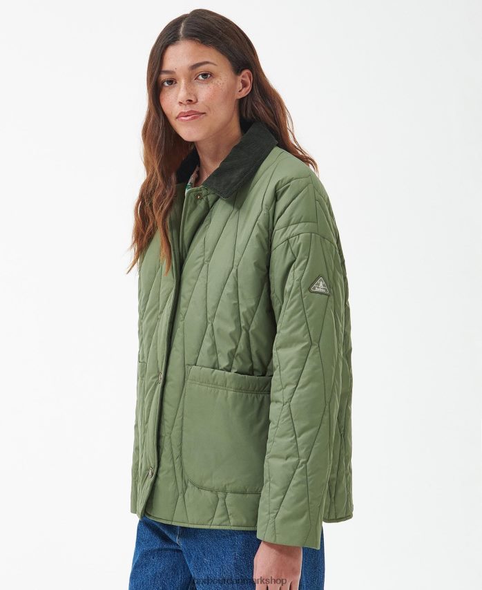 olivin delphinium quiltet jakke BR2BR21401 Kvinder Barbour tøj