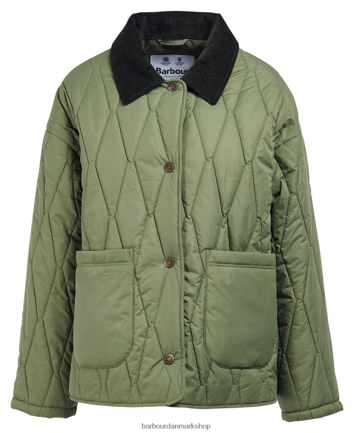 olivin delphinium quiltet jakke BR2BR21401 Kvinder Barbour tøj