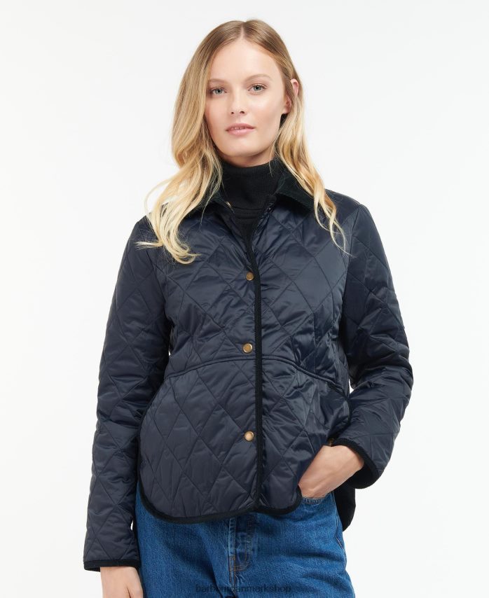 sort clydebank quiltet jakke BR2BR21439 Kvinder Barbour tøj
