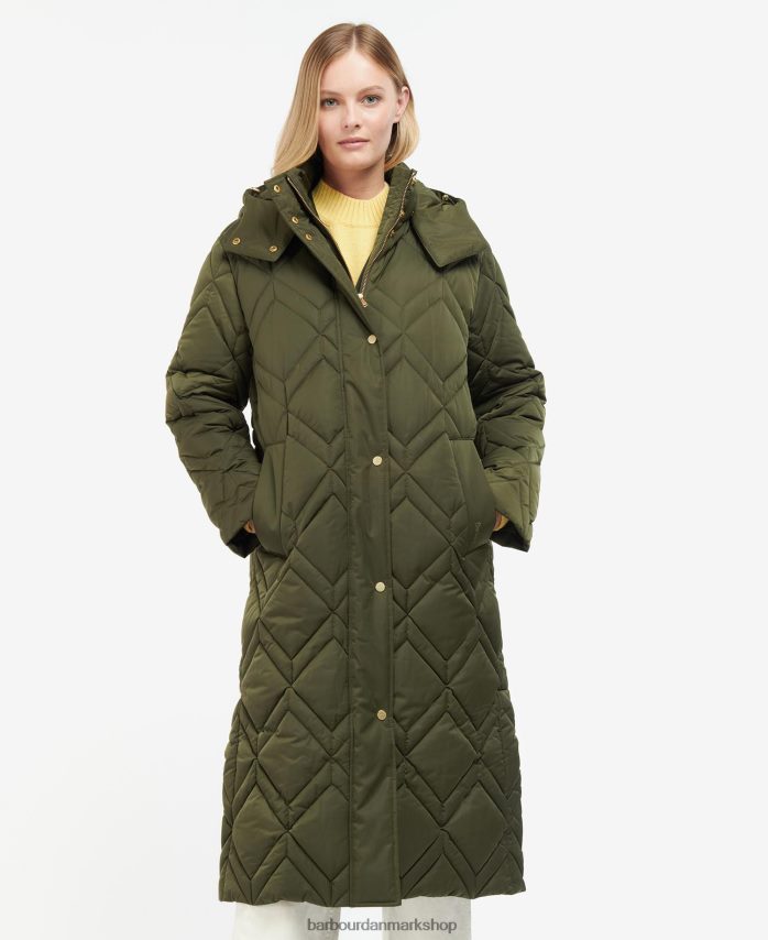 sort/gammel bregne tartan Cassius quiltet jakke BR2BR21442 Kvinder Barbour tøj