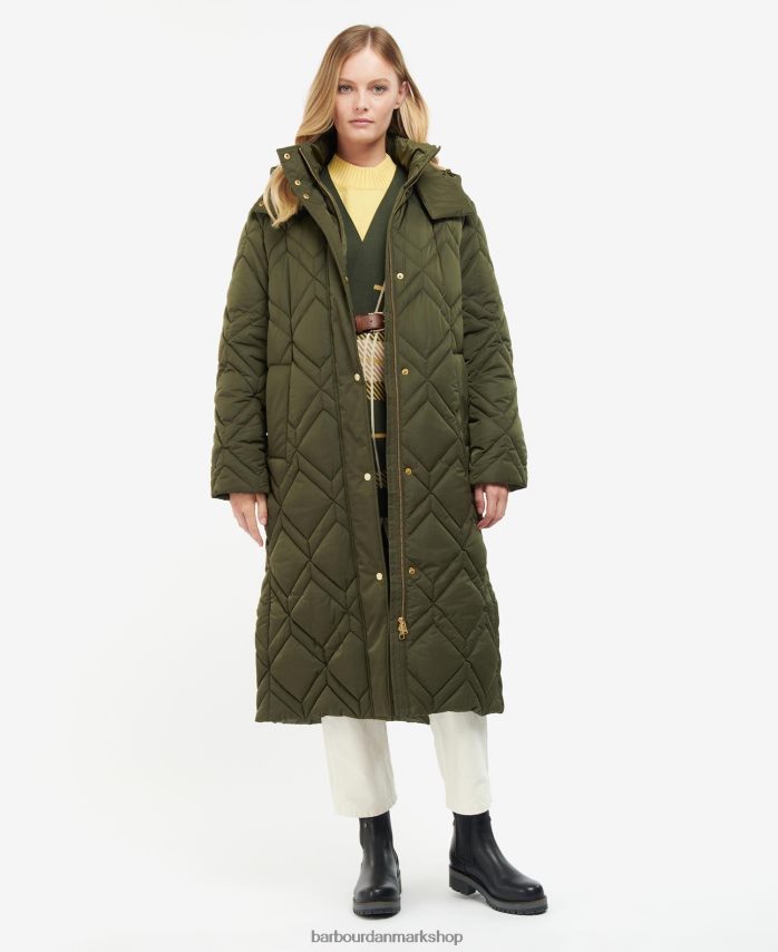 sort/gammel bregne tartan Cassius quiltet jakke BR2BR21442 Kvinder Barbour tøj