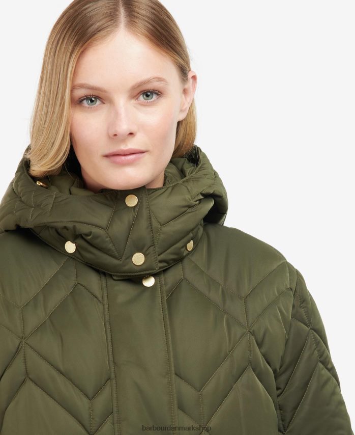 sort/gammel bregne tartan Cassius quiltet jakke BR2BR21442 Kvinder Barbour tøj