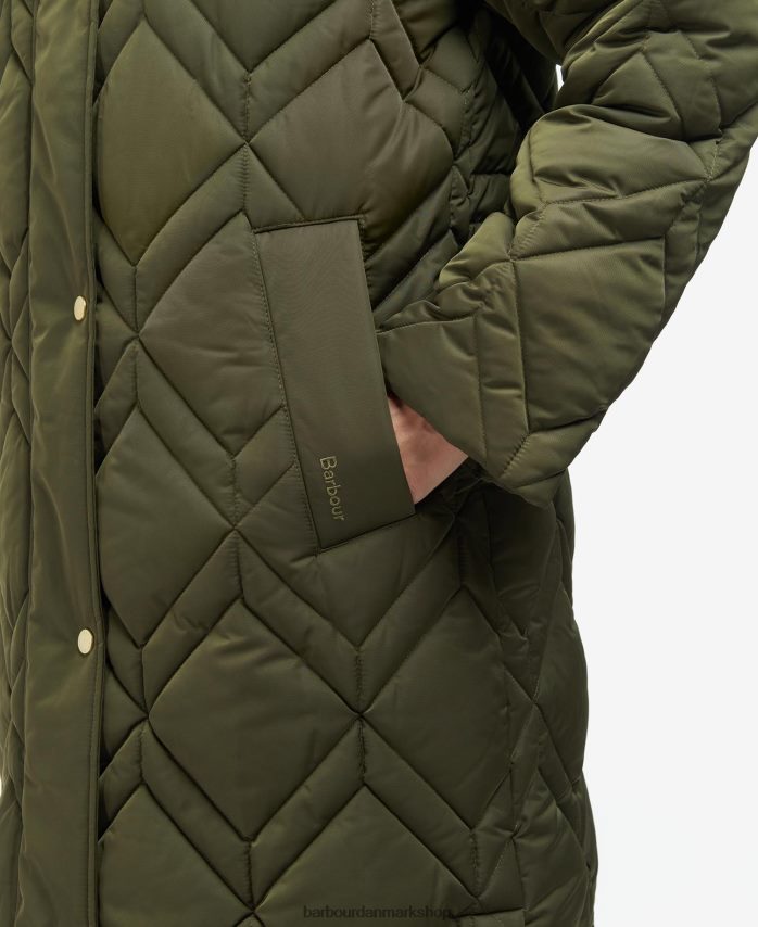 sort/gammel bregne tartan Cassius quiltet jakke BR2BR21442 Kvinder Barbour tøj