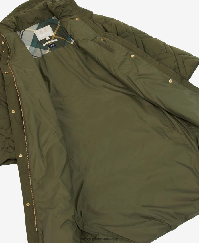 sort/gammel bregne tartan Cassius quiltet jakke BR2BR21442 Kvinder Barbour tøj