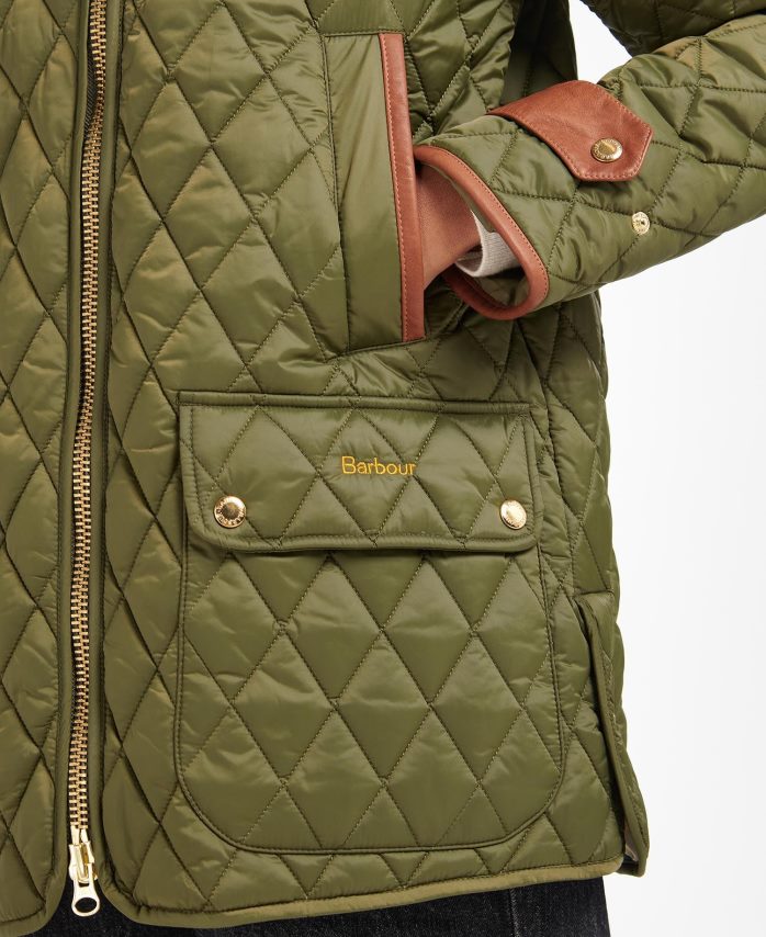 sort/gammel kelham quiltet jakke BR2BR21462 Kvinder Barbour tøj