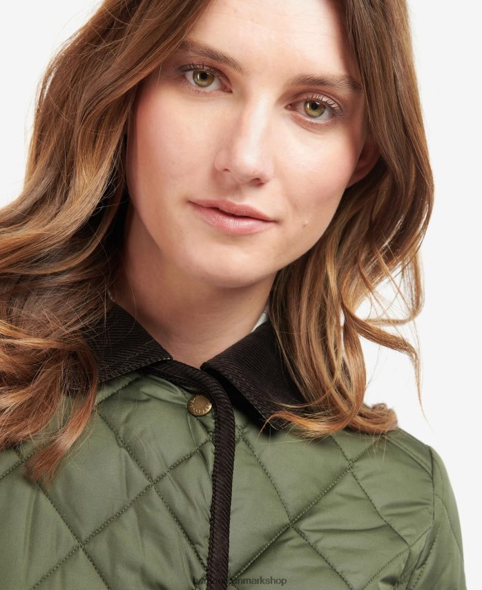 sort/gammel lang kavaleri quiltet jakke BR2BR21475 Kvinder Barbour tøj