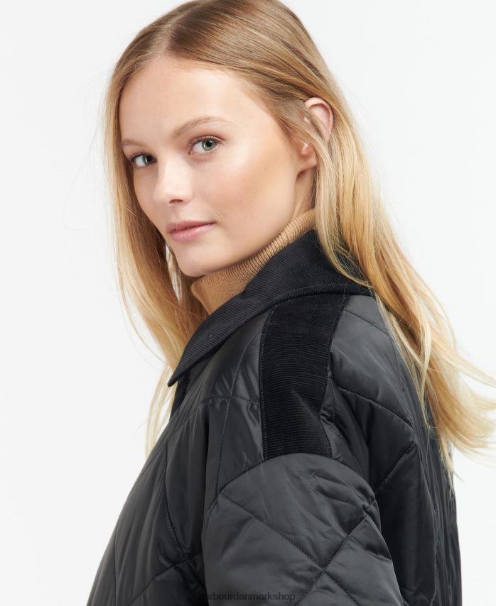 sort/gammel ryhope quiltet jakke BR2BR21421 Kvinder Barbour tøj