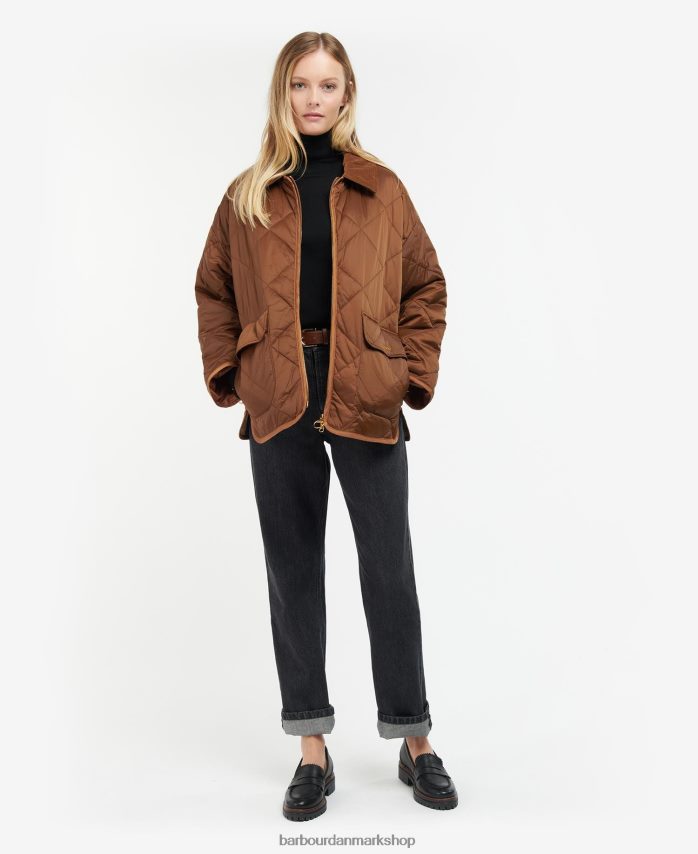 sort/gammel ryhope quiltet jakke BR2BR21426 Kvinder Barbour tøj