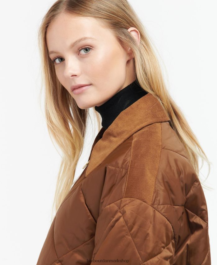 sort/gammel ryhope quiltet jakke BR2BR21426 Kvinder Barbour tøj