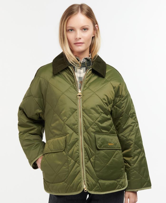 sort/gammel ryhope quiltet jakke BR2BR21457 Kvinder Barbour tøj