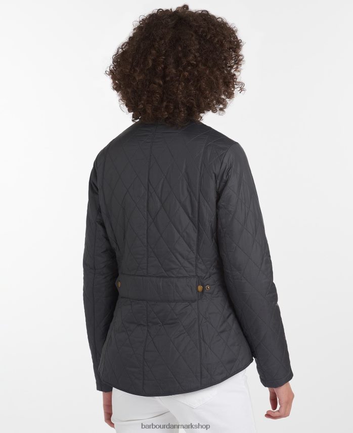 sort sten flyvevægt kavaleri quiltet jakke BR2BR21406 Kvinder Barbour tøj