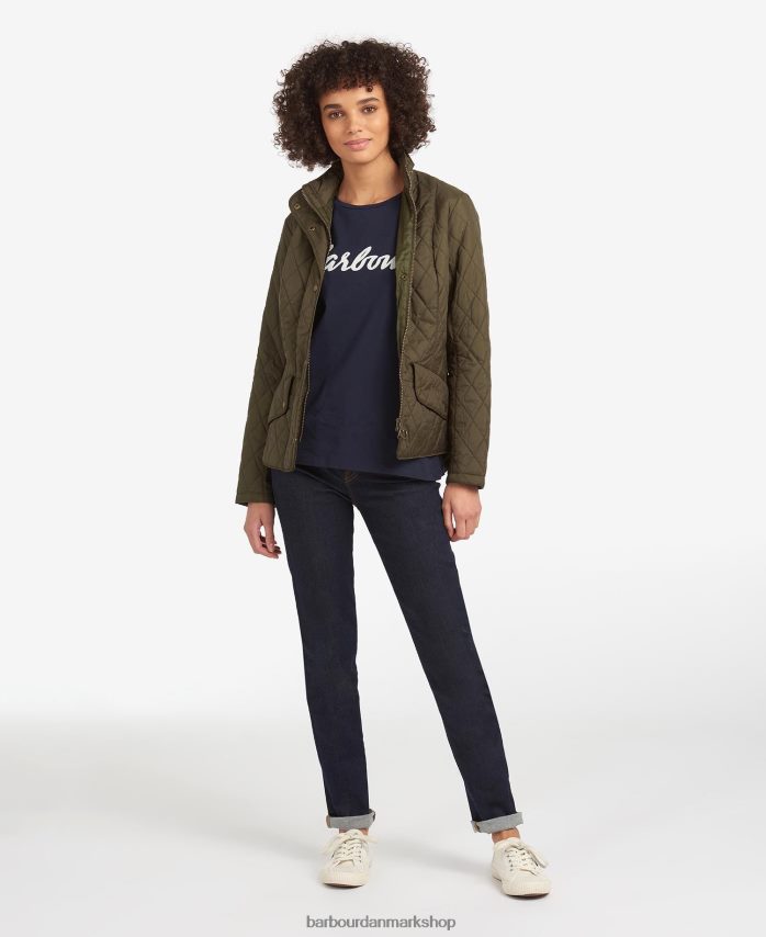 sort sten flyvevægt kavaleri quiltet jakke BR2BR21418 Kvinder Barbour tøj