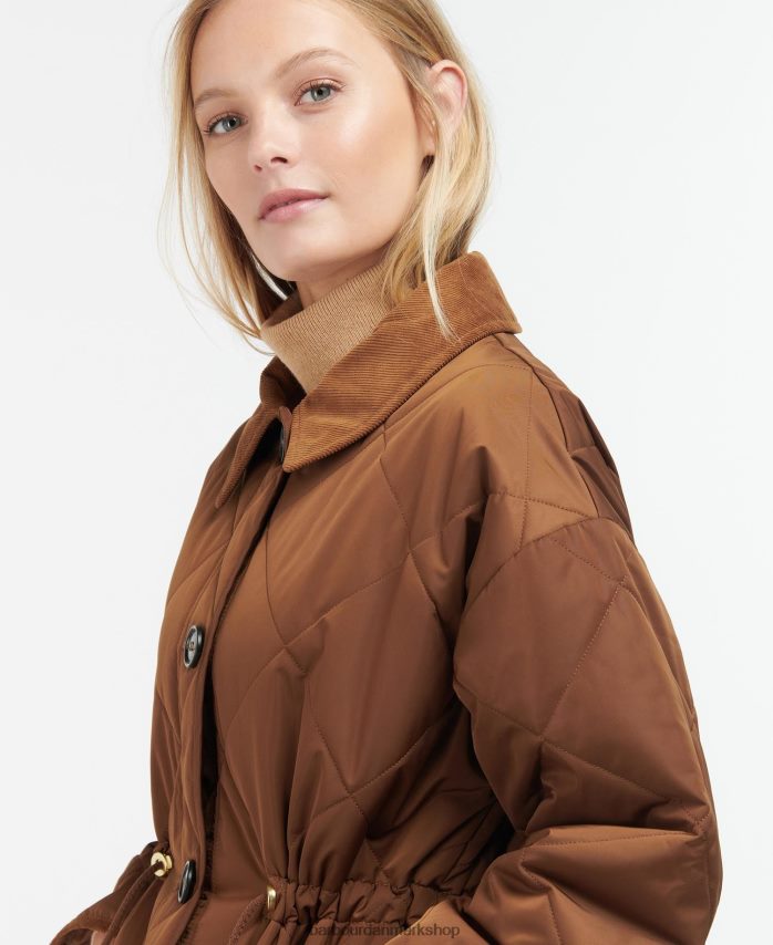 varm solbrun/dæmpet bonnirigg quiltet jakke BR2BR21428 Kvinder Barbour tøj