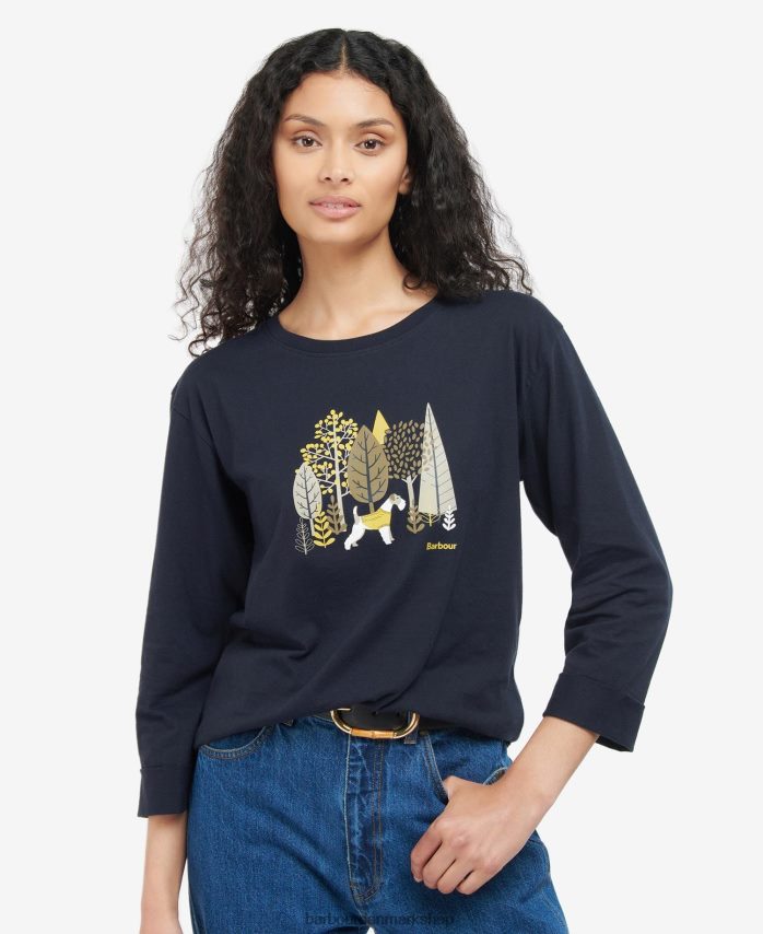 flåde brændt t-shirt BR2BR21709 Kvinder Barbour tøj