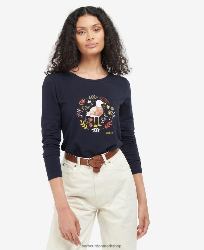 flåde langstone t-shirt BR2BR21727 Kvinder Barbour tøj
