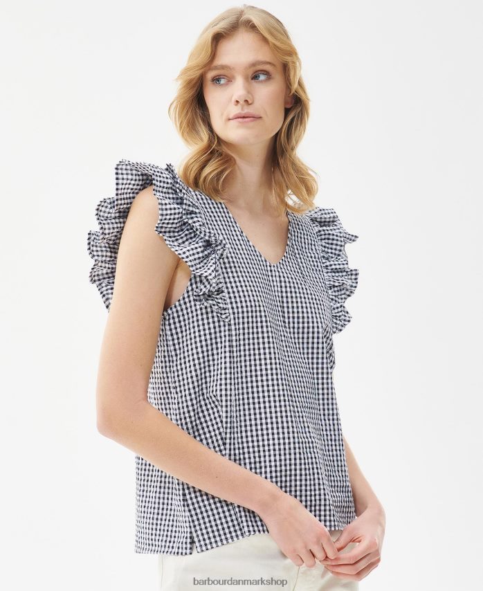 flådetjek tidsel top BR2BR21628 Kvinder Barbour tøj