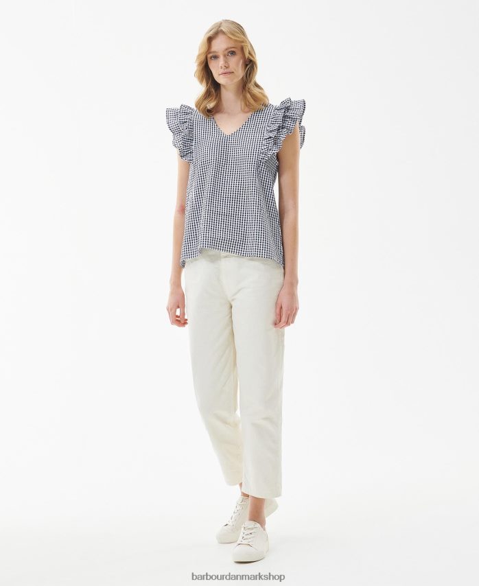 flådetjek tidsel top BR2BR21628 Kvinder Barbour tøj