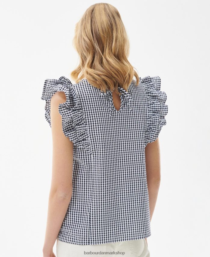 flådetjek tidsel top BR2BR21628 Kvinder Barbour tøj