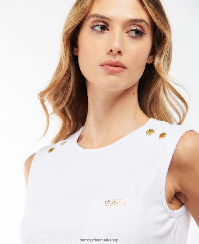 hvid artega top BR2BR21682 Kvinder Barbour tøj