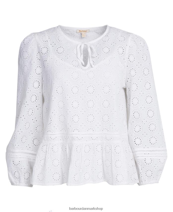 hvid cherbury top BR2BR21631 Kvinder Barbour tøj