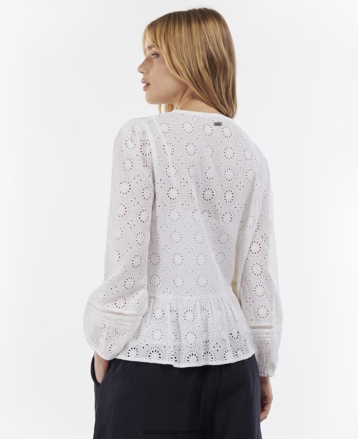 hvid cherbury top BR2BR21631 Kvinder Barbour tøj