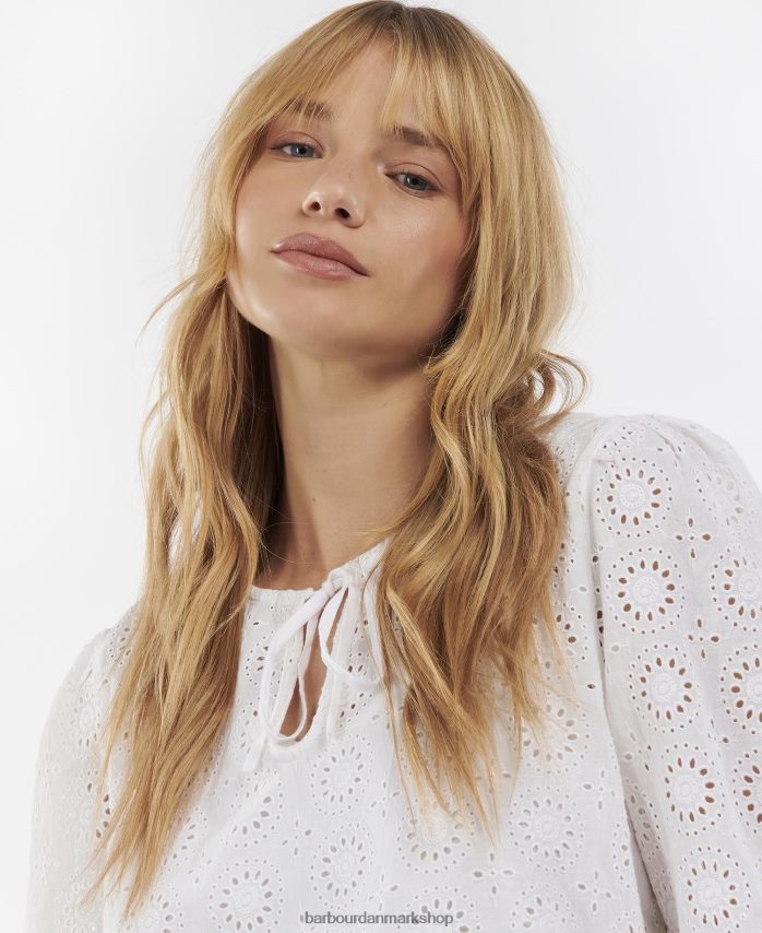 hvid cherbury top BR2BR21631 Kvinder Barbour tøj