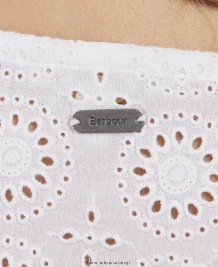 hvid cherbury top BR2BR21631 Kvinder Barbour tøj