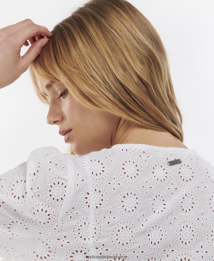 hvid cherbury top BR2BR21631 Kvinder Barbour tøj