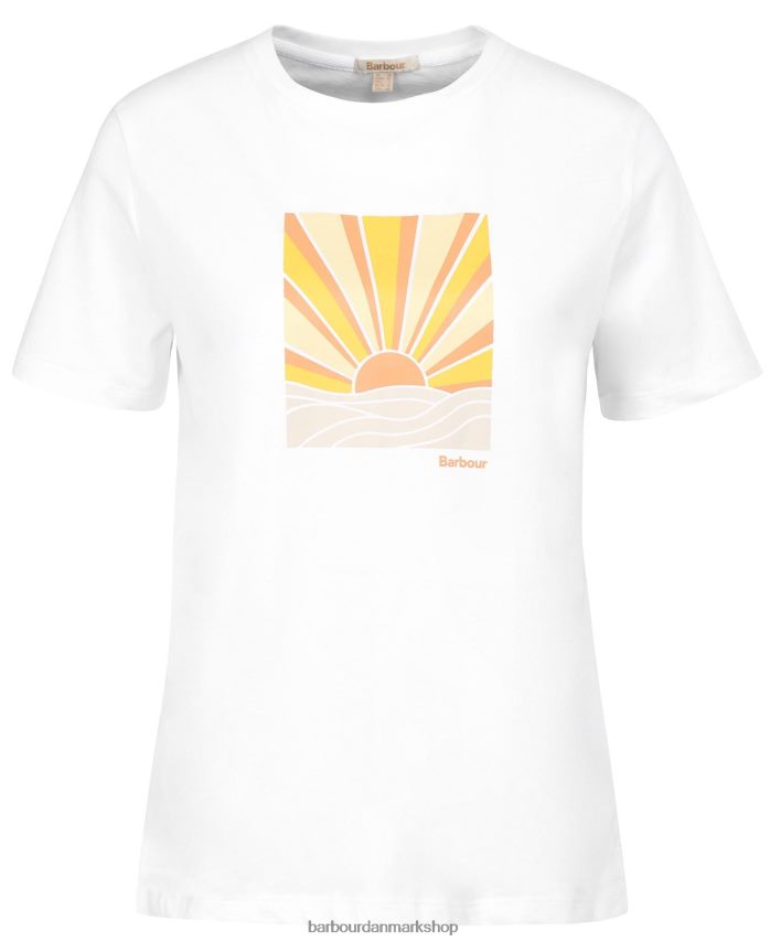 hvid penrose t-shirt BR2BR21717 Kvinder Barbour tøj