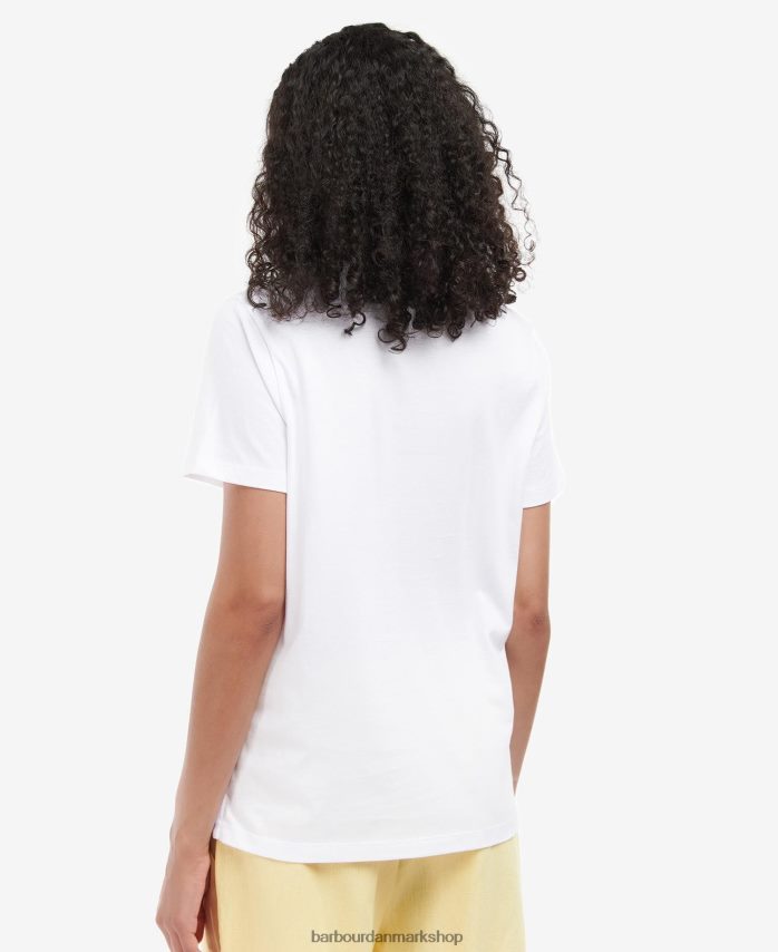 hvid penrose t-shirt BR2BR21717 Kvinder Barbour tøj