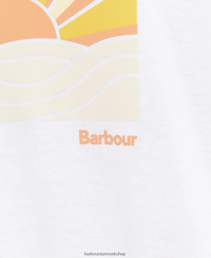 hvid penrose t-shirt BR2BR21717 Kvinder Barbour tøj