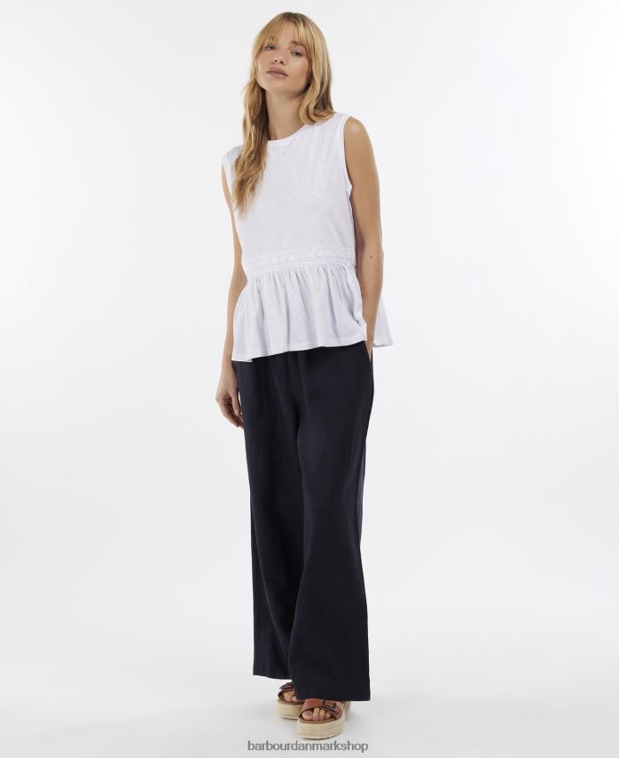 hvid piletop BR2BR21723 Kvinder Barbour tøj