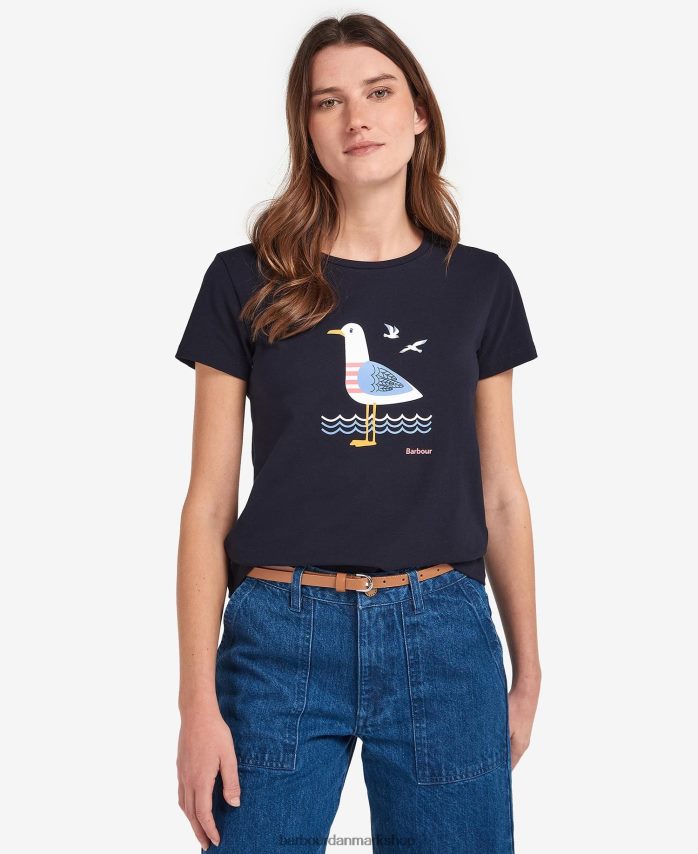 klassisk flåde merseyside t-shirt BR2BR21741 Kvinder Barbour tøj