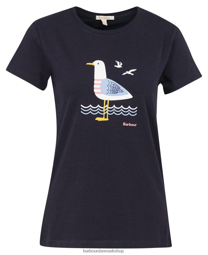 klassisk flåde merseyside t-shirt BR2BR21741 Kvinder Barbour tøj