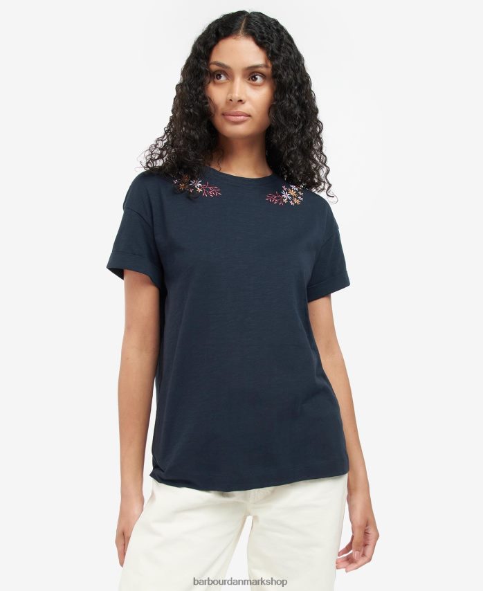 klassisk hvid apia t-shirt BR2BR21750 Kvinder Barbour tøj