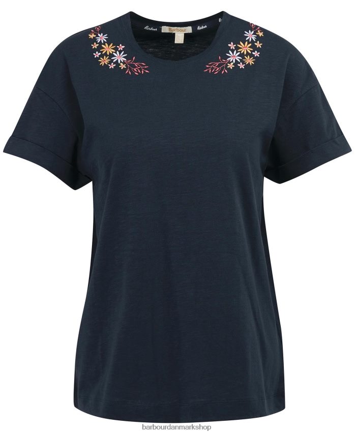 klassisk hvid apia t-shirt BR2BR21750 Kvinder Barbour tøj