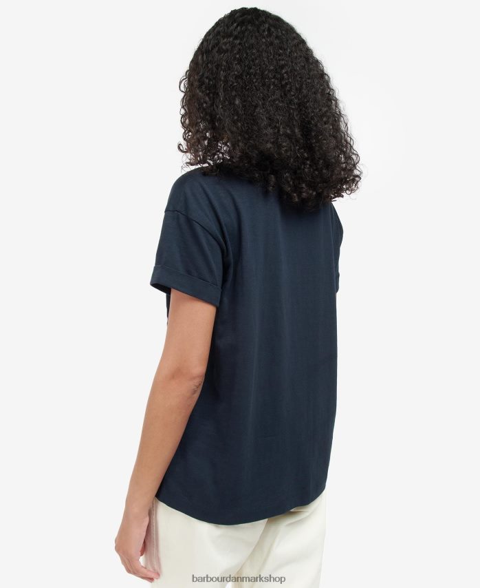 klassisk hvid apia t-shirt BR2BR21750 Kvinder Barbour tøj