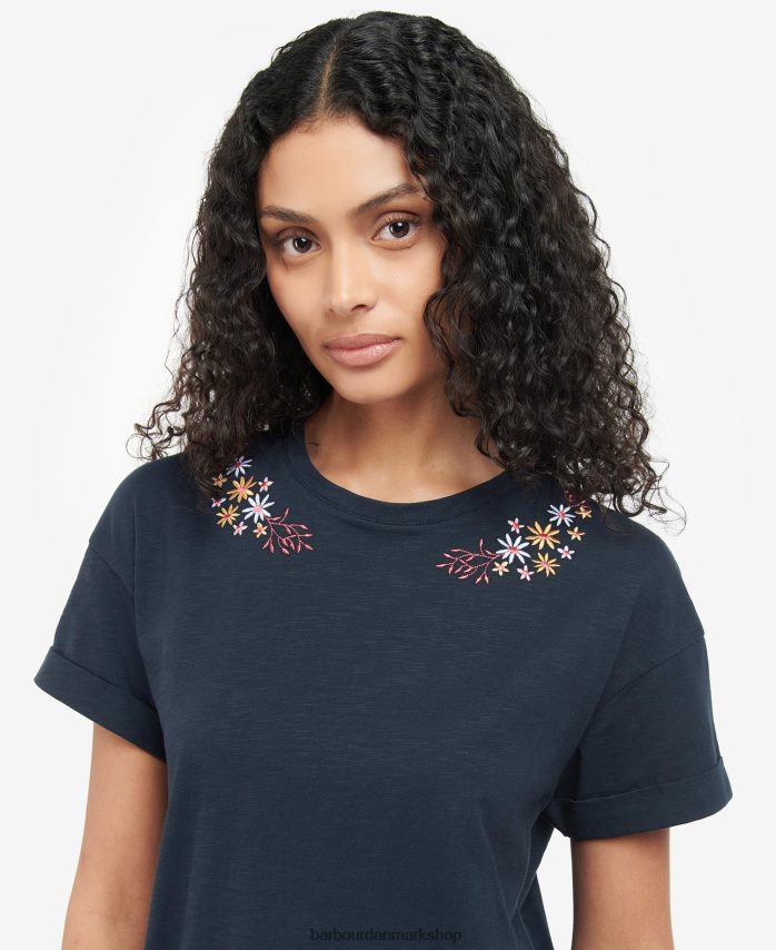 klassisk hvid apia t-shirt BR2BR21750 Kvinder Barbour tøj