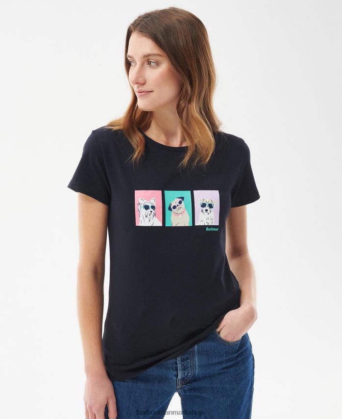 klassisk hvid beacons t-shirt BR2BR21689 Kvinder Barbour tøj