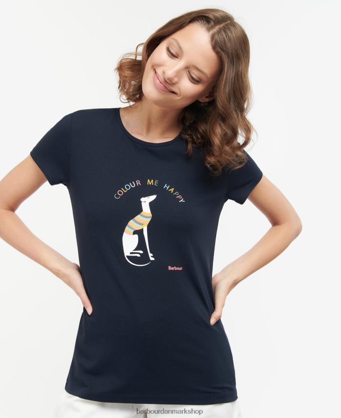 klassisk hvid bowland t-shirt BR2BR21737 Kvinder Barbour tøj