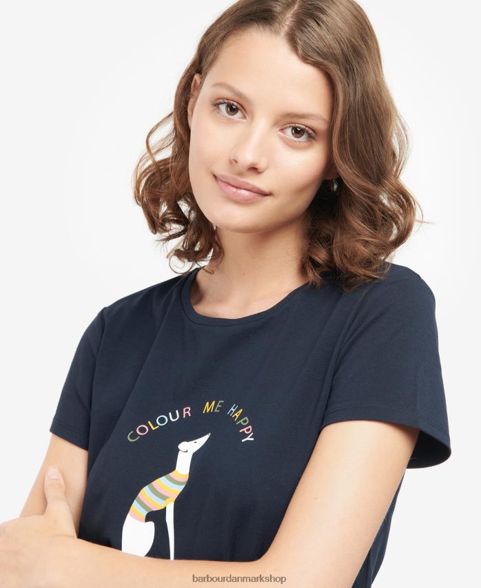 klassisk hvid bowland t-shirt BR2BR21737 Kvinder Barbour tøj