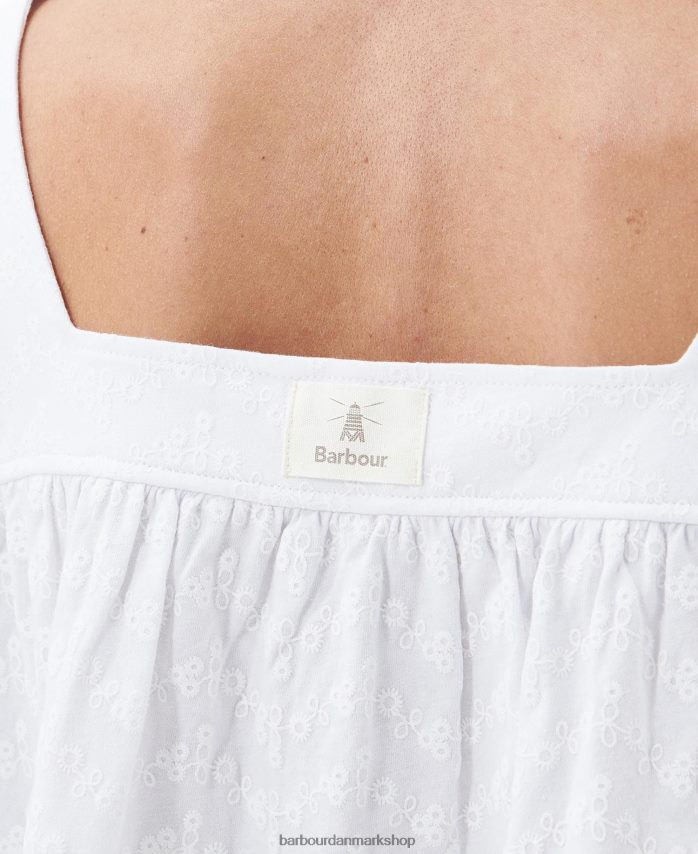 klassisk hvid delphinium top BR2BR21658 Kvinder Barbour tøj