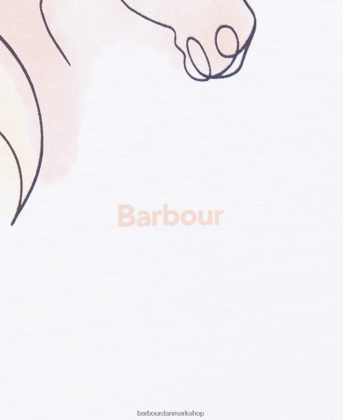 klassisk hvid enebær t-shirt BR2BR21673 Kvinder Barbour tøj