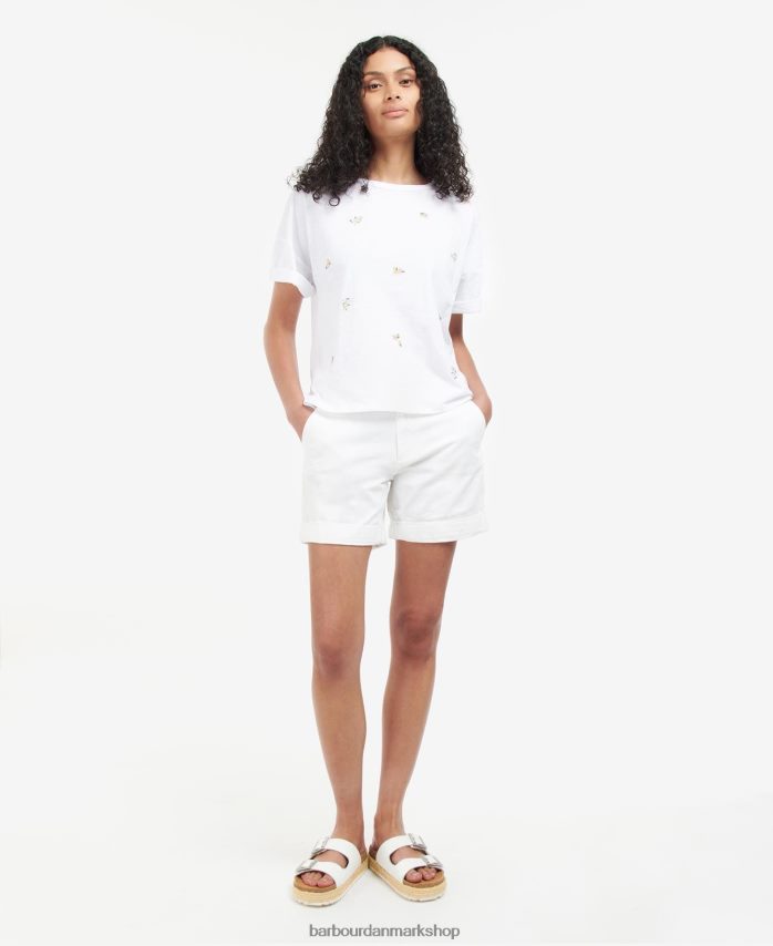 klassisk hvid nahla t-shirt BR2BR21754 Kvinder Barbour tøj