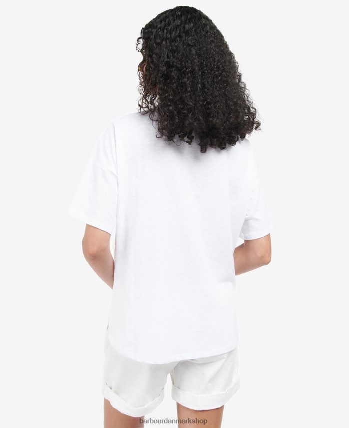 klassisk hvid nahla t-shirt BR2BR21754 Kvinder Barbour tøj