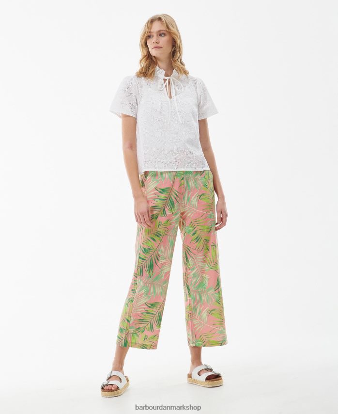 klassisk hvid palmetto top BR2BR21594 Kvinder Barbour tøj