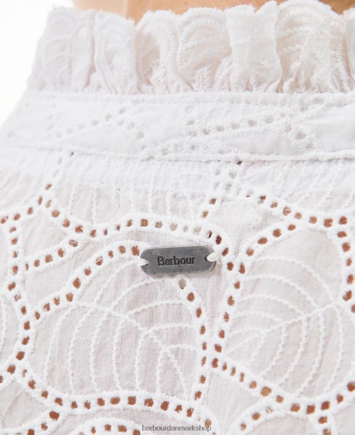 klassisk hvid palmetto top BR2BR21594 Kvinder Barbour tøj