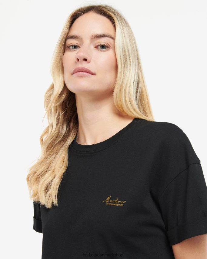 klassisk sort alonso t-shirt BR2BR21715 Kvinder Barbour tøj