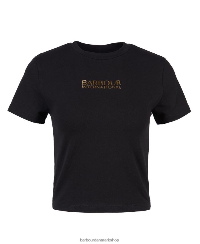 klassisk sort claremont t-shirt BR2BR21760 Kvinder Barbour tøj